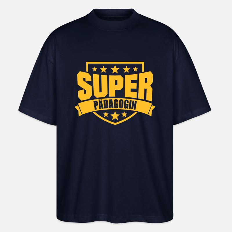 Super Pädagogin - Stanley/Stella Oversized Unisex Bio T-Shirt Blaster 2.0 - Navy