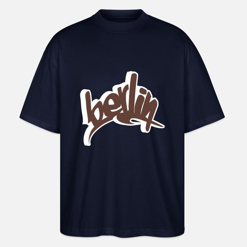 Berlin - T-shirt bio Blaster 2.0 coupe oversize Stanley/Stella Unisexe - marine