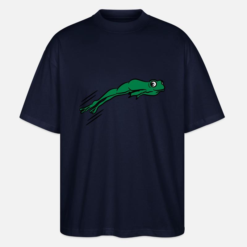 Frosch springen - Stanley/Stella Oversized Unisex Bio T-Shirt Blaster 2.0 - Navy