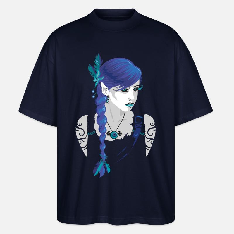 Dunkle Elfe - Stanley/Stella Oversized Unisex Bio T-Shirt Blaster 2.0 - Navy