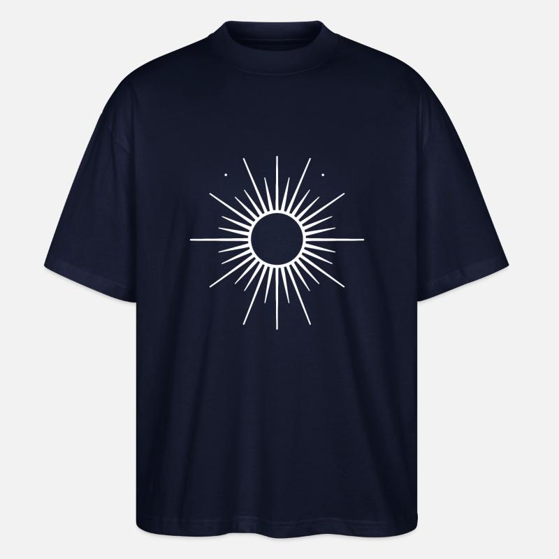 Sonne Astronomisches Symbol - Stanley/Stella Oversized Unisex Bio T-Shirt Blaster 2.0 - Navy