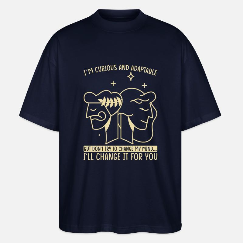 Zwillinge Sternzeichen Astrologie Horoskop - Stanley/Stella Oversized Unisex Bio T-Shirt Blaster 2.0 - Navy