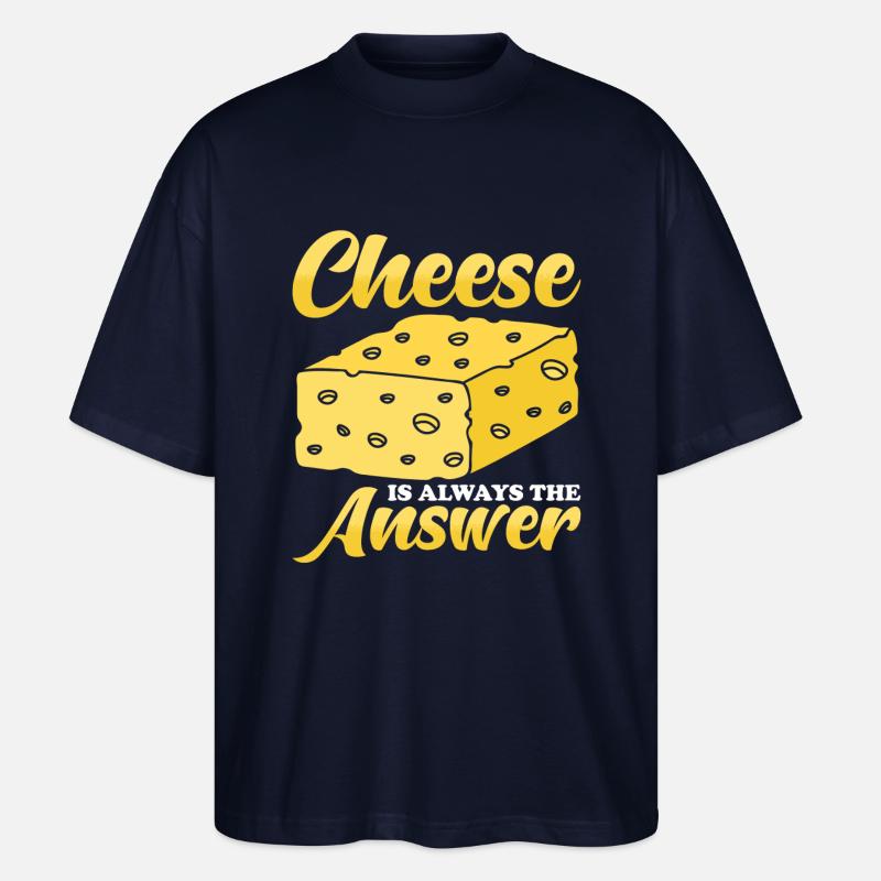 Cheese Gift - Stanley/Stella Oversized Unisex Organic T-shirt Blaster 2.0 - navy