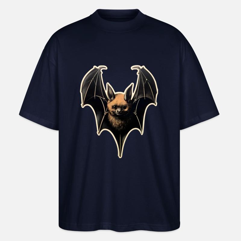 Horror Bat - Stanley/Stella Oversized Unisex Organic T-shirt Blaster 2.0 - navy