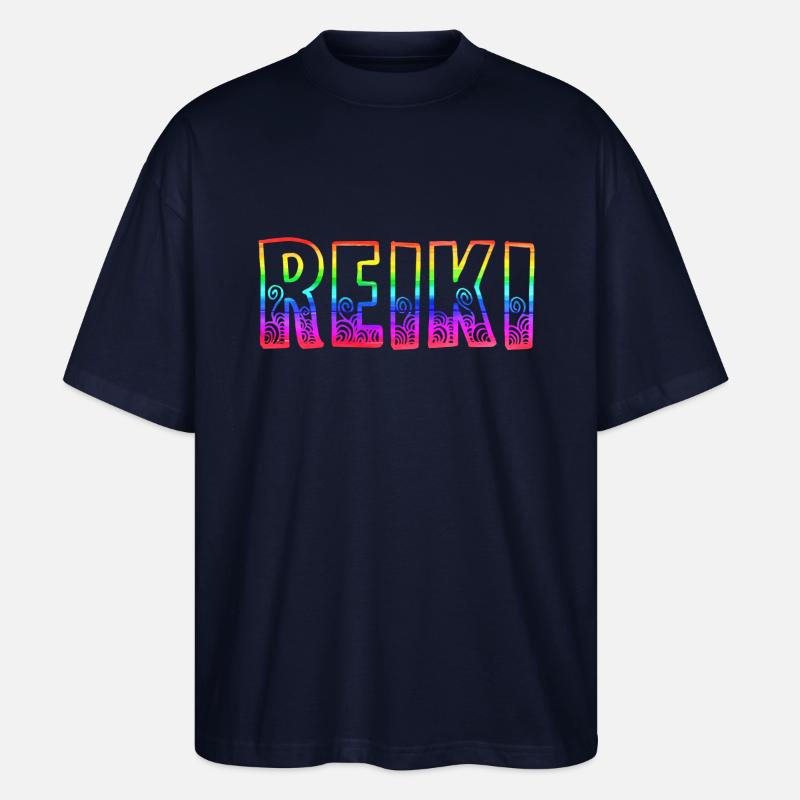 reiki rs regenbogen - Stanley/Stella Oversized Unisex Bio T-Shirt Blaster 2.0 - Navy