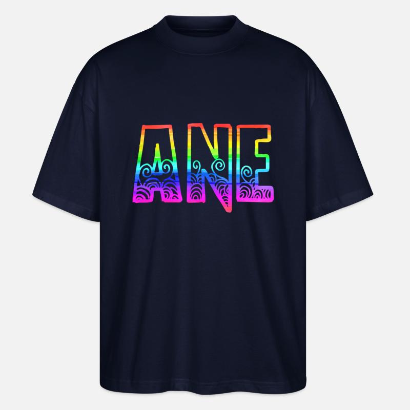 ane rs regenbogen - Stanley/Stella Oversized Unisex Bio T-Shirt Blaster 2.0 - Navy
