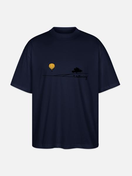 ballooning landscape - Stanley/Stella Oversized Unisex Bio T-Shirt Blaster 2.0 - Navy