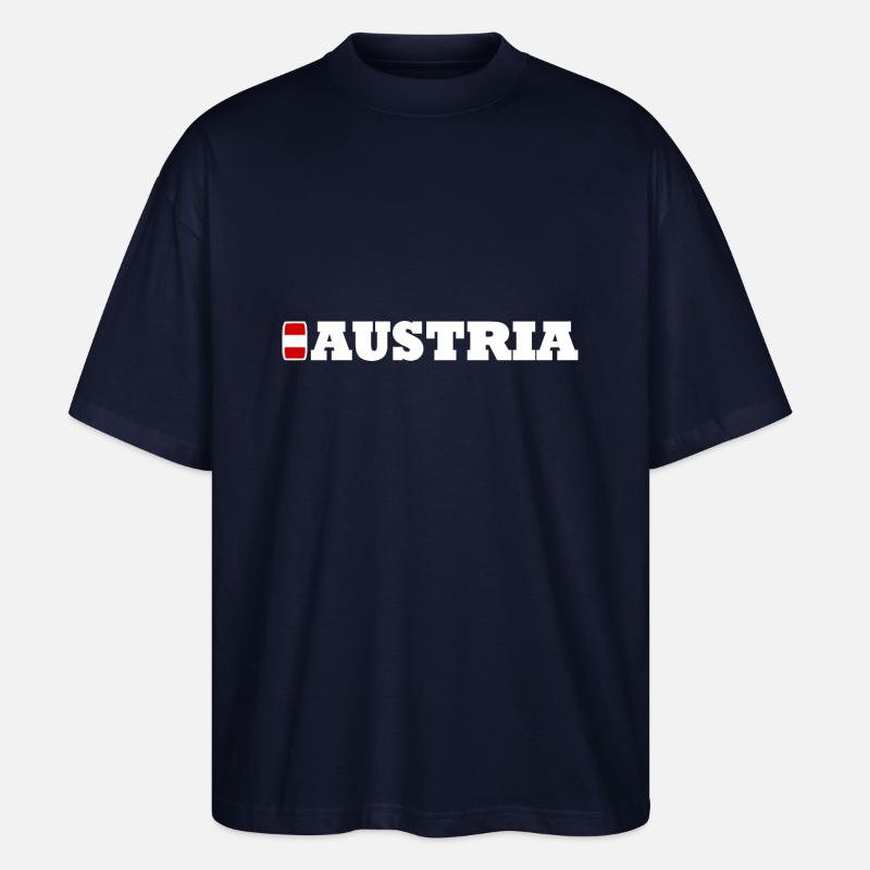 Austria / Austria - Stanley/Stella Oversized Unisex Organic T-shirt Blaster 2.0 - navy