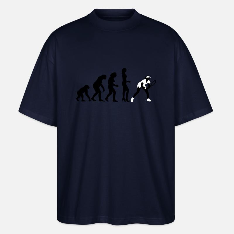 evolution_female_tennis_2c - Stanley/Stella Oversized Unisex Bio T-Shirt Blaster 2.0 - Navy