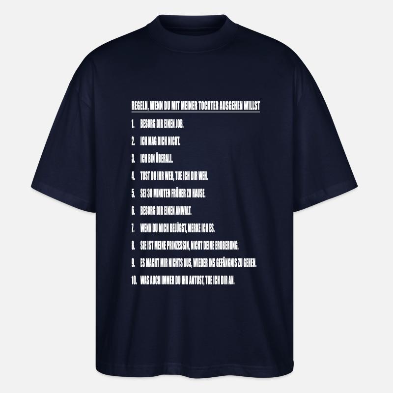 10regeln-white2 - T-shirt bio Blaster 2.0 coupe oversize Stanley/Stella Unisexe - marine