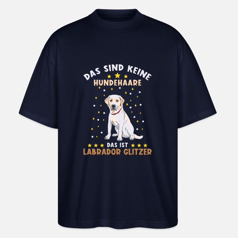 Labrador Glitzer - Stanley/Stella Oversized Unisex Bio T-Shirt Blaster 2.0 - Navy