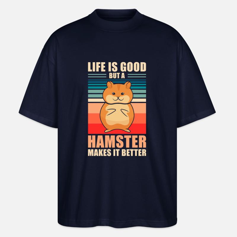 Hamster - Stanley/Stella Oversized Unisex Bio T-Shirt Blaster 2.0 - Navy