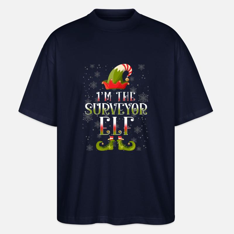 Vermesser Elf Weihnachtsgeschenk - Stanley/Stella Oversized Unisex Bio T-Shirt Blaster 2.0 - Navy