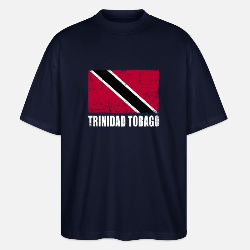Trinidad Tobago Drapeau Trinité-et-Tobago Drapeau - T-shirt bio Blaster 2.0 coupe oversize Stanley/Stella Unisexe - marine