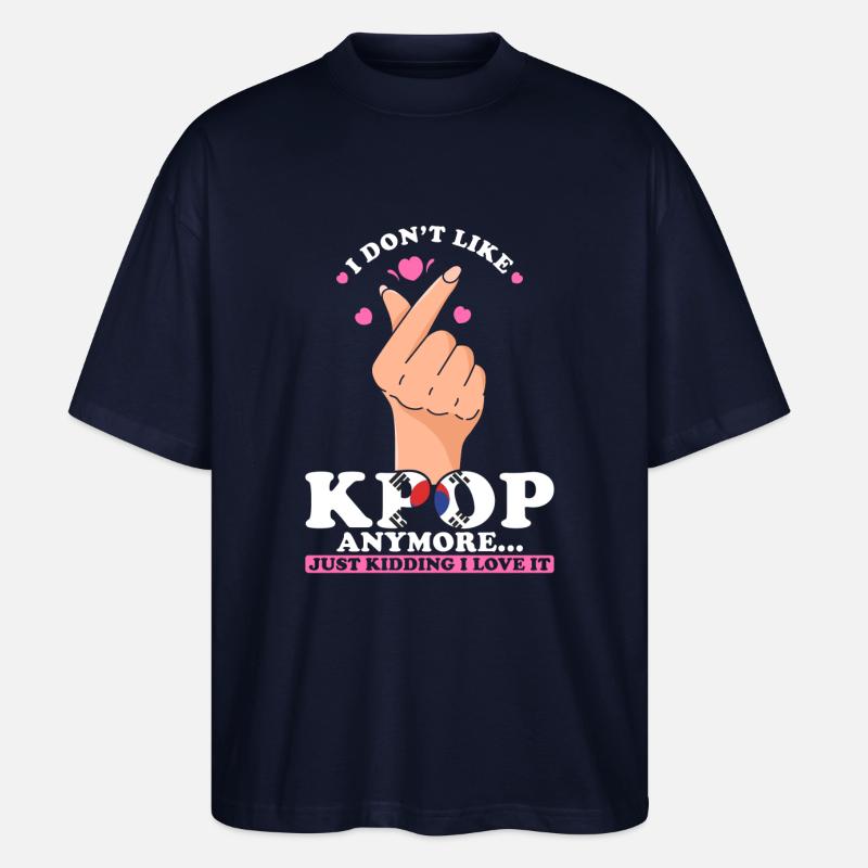 K-pop Ich Liebe K-pop - Stanley/Stella Oversized Unisex Bio T-Shirt Blaster 2.0 - Navy