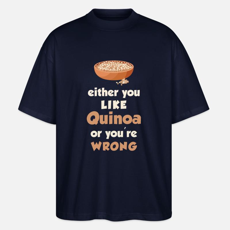 Quinoa Spruch - Stanley/Stella Oversized Unisex Bio T-Shirt Blaster 2.0 - Navy