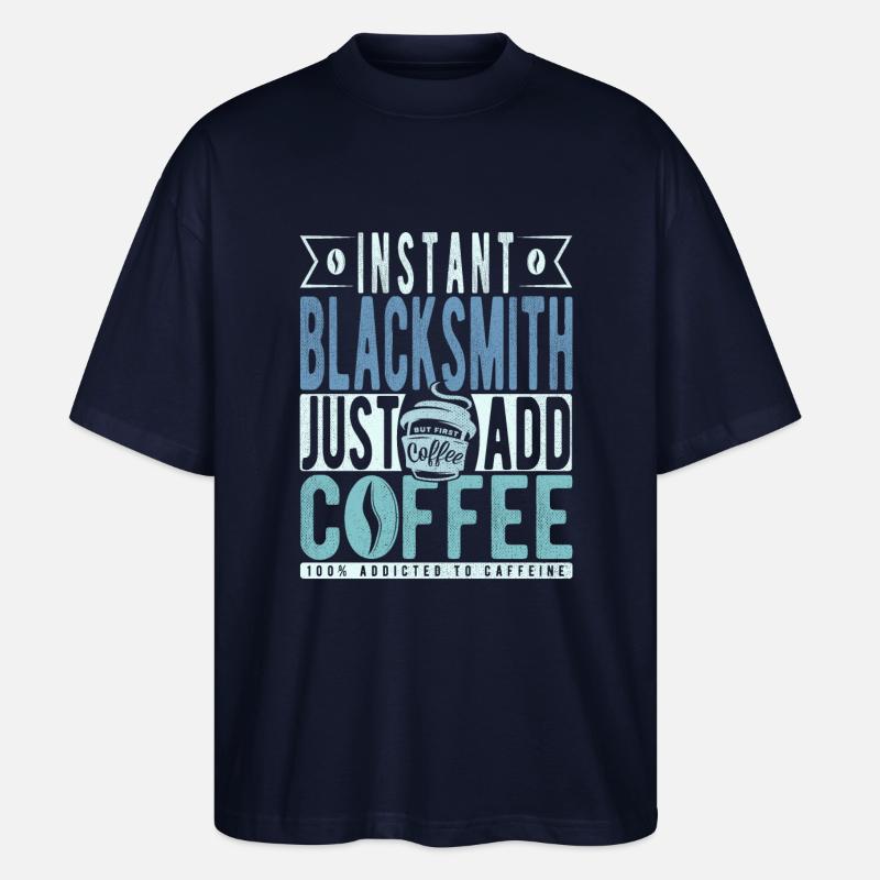 Dicton de café Buchalter - T-shirt bio Blaster 2.0 coupe oversize Stanley/Stella Unisexe - marine