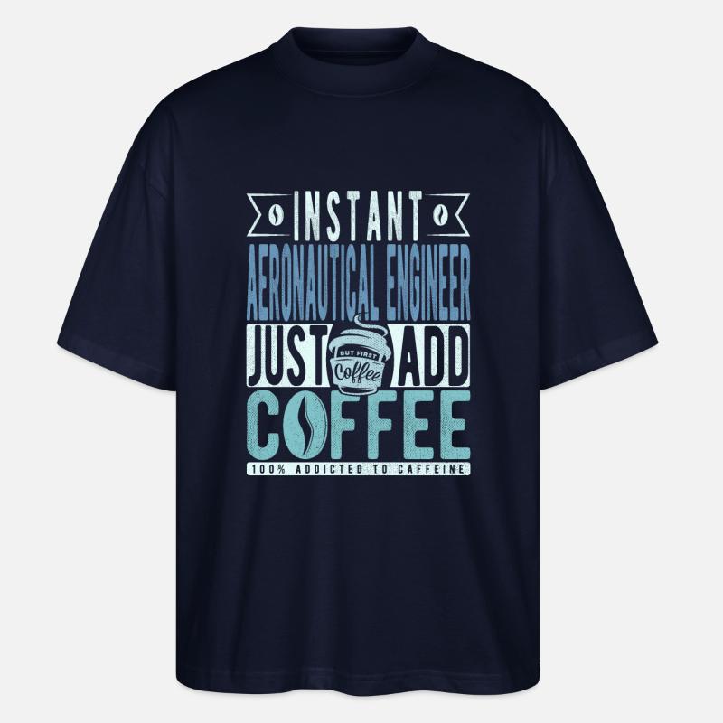 Dicton de café Buchalter - T-shirt bio Blaster 2.0 coupe oversize Stanley/Stella Unisexe - marine