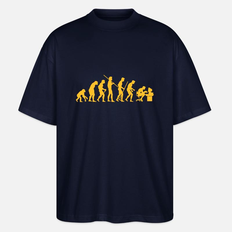 Evolution of Society - Stanley/Stella Oversized Unisex Bio T-Shirt Blaster 2.0 - Navy