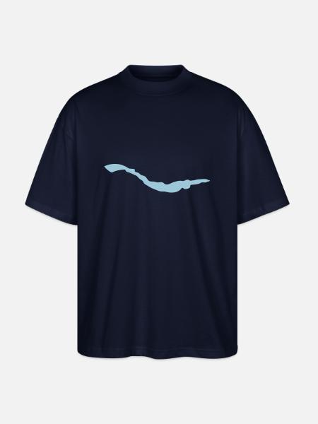 swim fins finswimming flossenschwimme - Stanley/Stella Oversized Unisex Organic T-shirt Blaster 2.0 - navy