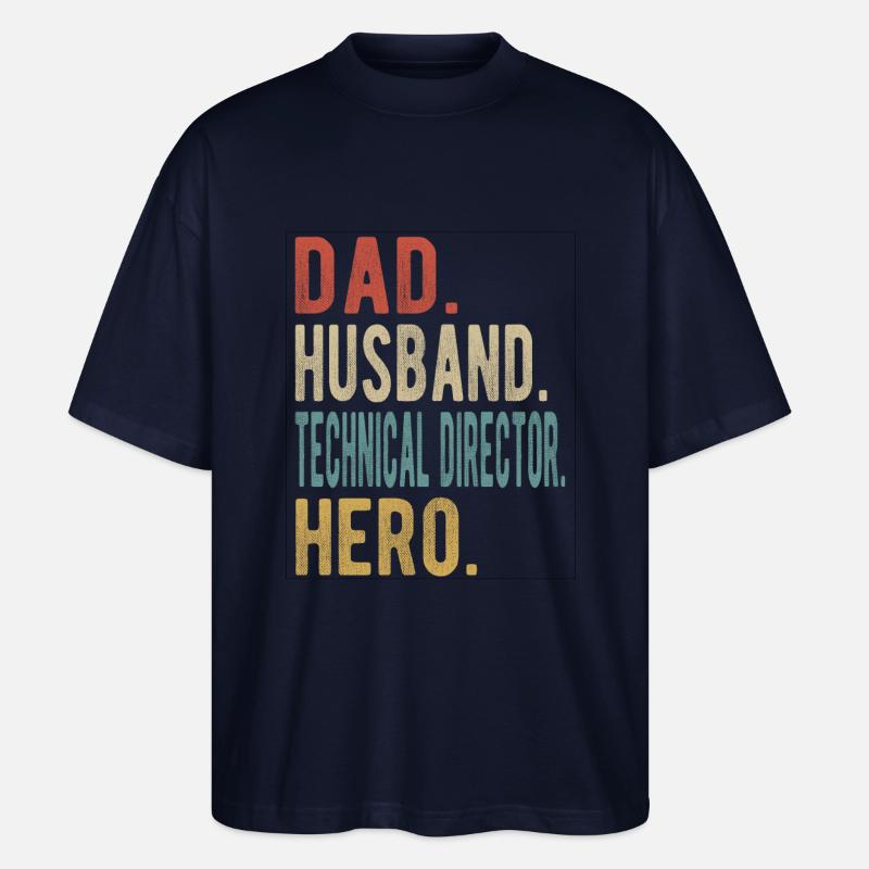 Directeur technique Papa Husband Held - T-shirt bio Blaster 2.0 coupe oversize Stanley/Stella Unisexe - marine