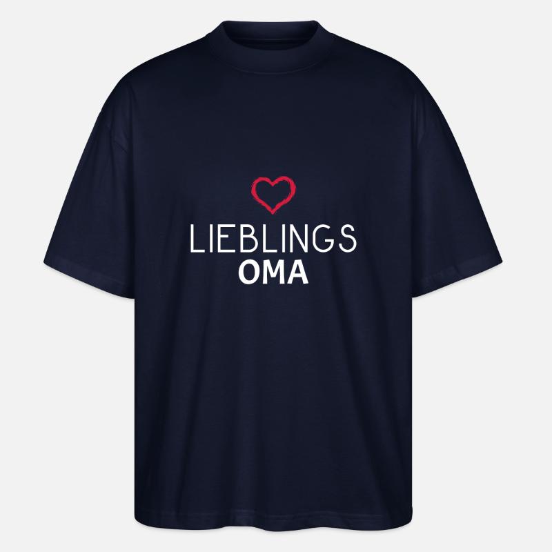 Lieblings Oma Herz - Stanley/Stella Oversized Unisex Bio T-Shirt Blaster 2.0 - Navy