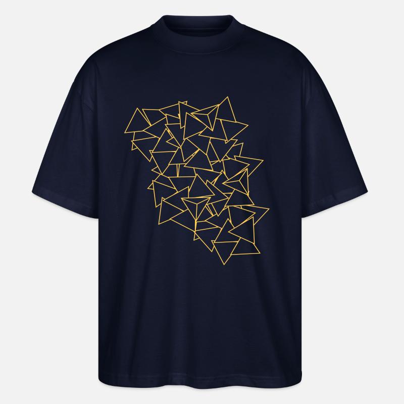 triangles - Stanley/Stella Oversized Unisex Organic T-shirt Blaster 2.0 - navy