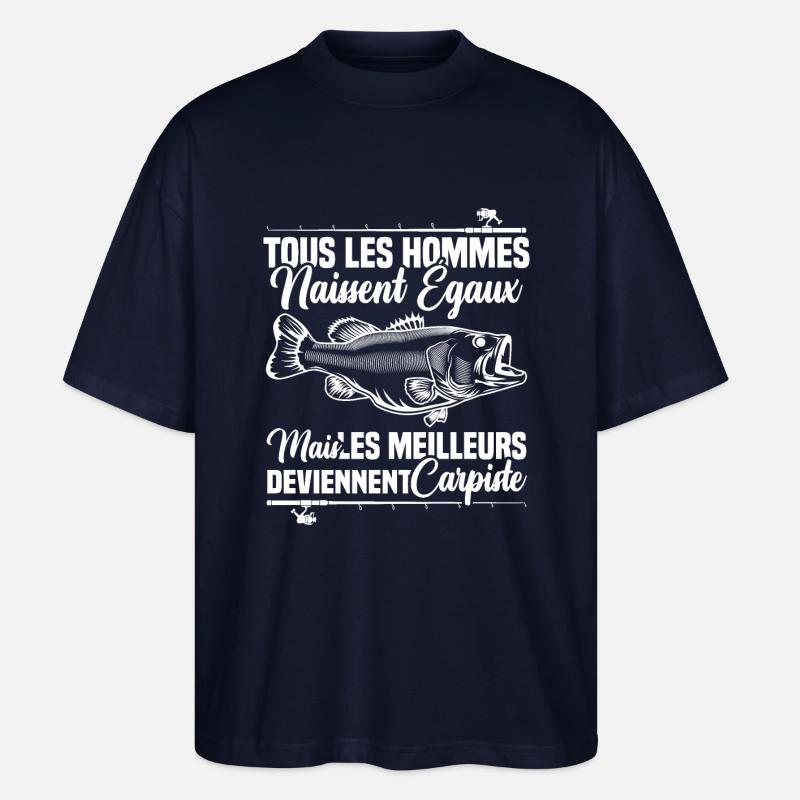 Les meilleurs deviennent carpiste - T-shirt bio Blaster 2.0 coupe oversize Stanley/Stella Unisexe - marine