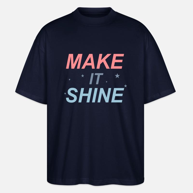 Make It Shine - T-shirt bio Blaster 2.0 coupe oversize Stanley/Stella Unisexe - marine