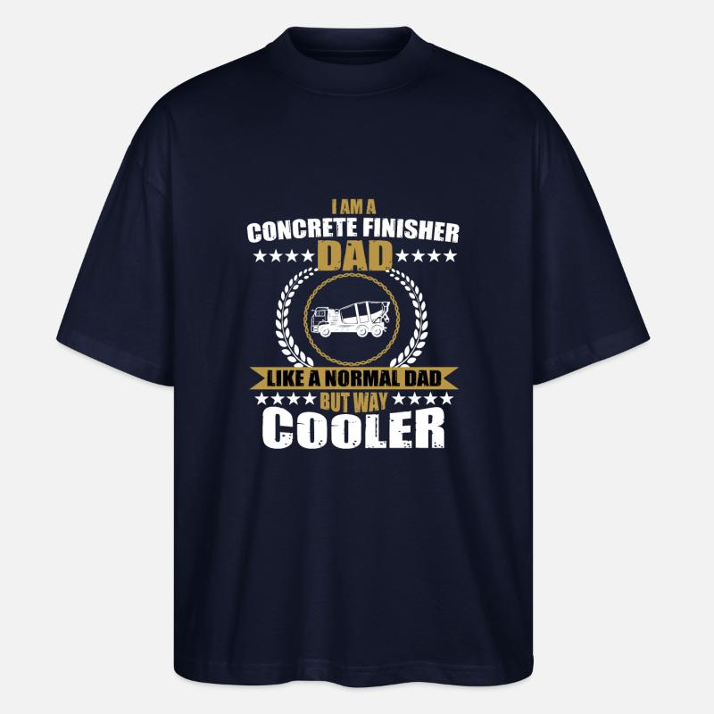 Betonfertiger Papa - Stanley/Stella Oversized Unisex Bio T-Shirt Blaster 2.0 - Navy