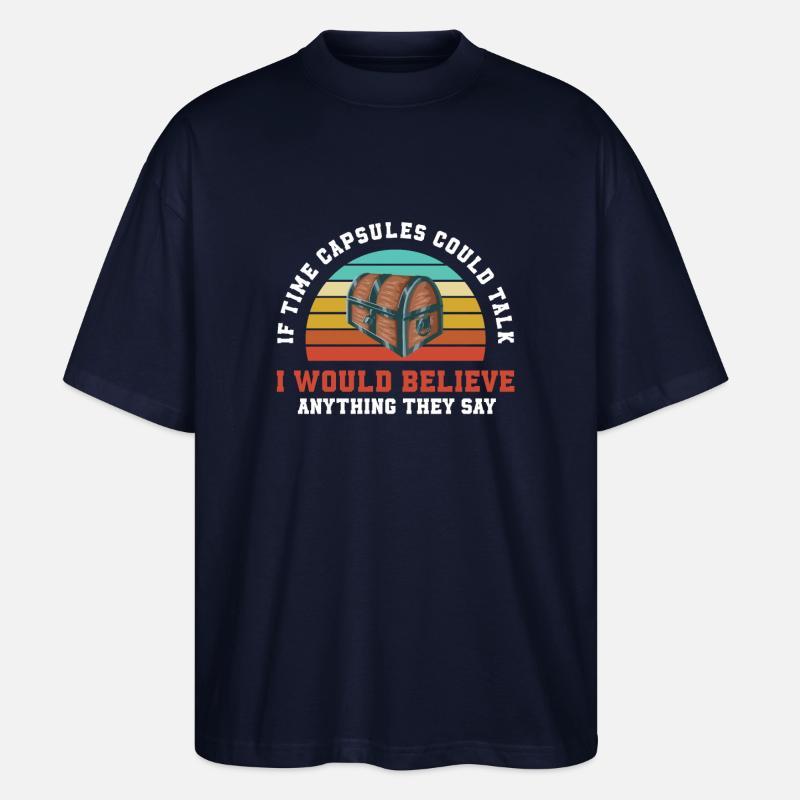 Funny Making Time Capsule - Stanley/Stella Oversized Unisex Bio T-Shirt Blaster 2.0 - Navy