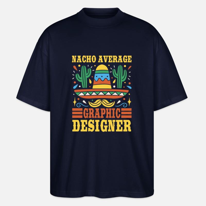Nacho Durchschnittlicher Grafikdesigner - Stanley/Stella Oversized Unisex Bio T-Shirt Blaster 2.0 - Navy