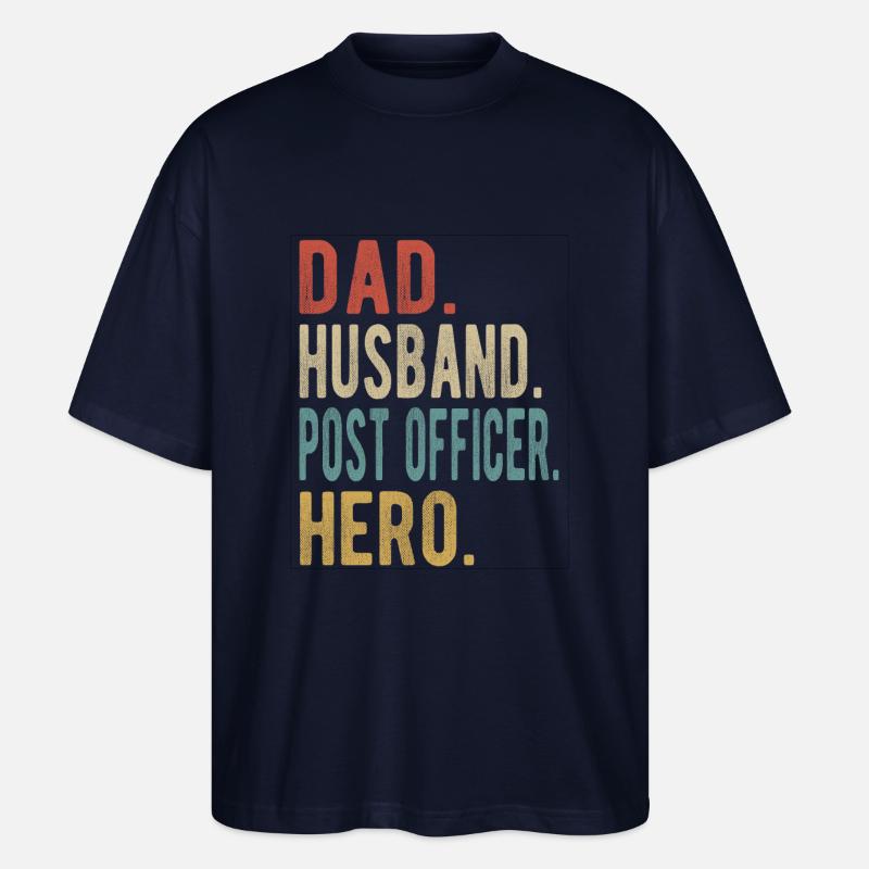 Postbote Papa Ehemann Held - Stanley/Stella Oversized Unisex Bio T-Shirt Blaster 2.0 - Navy