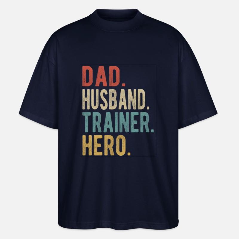 Trainer Papa Ehemann Held - Stanley/Stella Oversized Unisex Bio T-Shirt Blaster 2.0 - Navy