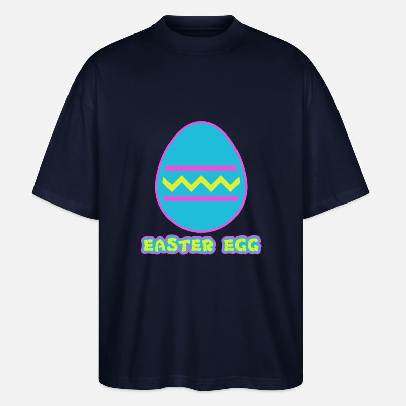 Easter Egg - Easter egg - Stanley/Stella Oversized Unisex Organic T-shirt Blaster 2.0 - navy