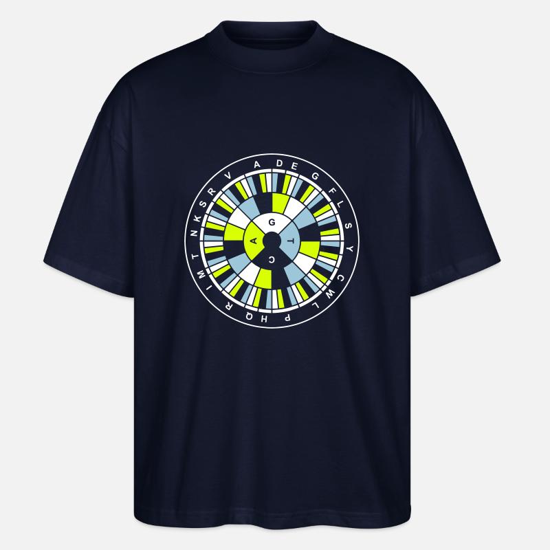Genetic Code Nerd v1 - Stanley/Stella Oversized Unisex Bio T-Shirt Blaster 2.0 - Navy