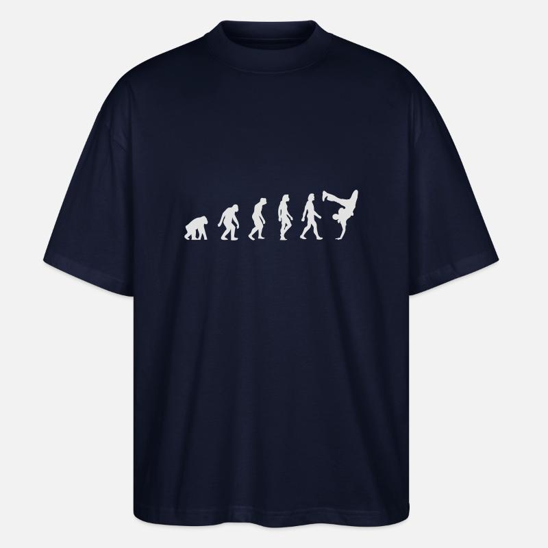 Die Evolution des Breakdancing - Stanley/Stella Oversized Unisex Bio T-Shirt Blaster 2.0 - Navy