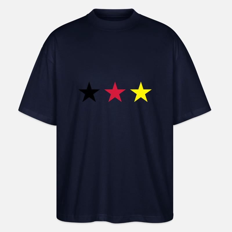 Deutschland Sterne - Stanley/Stella Oversized Unisex Bio T-Shirt Blaster 2.0 - Navy