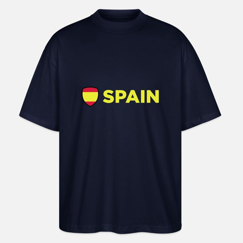 Nationalflagge von Spanien - Stanley/Stella Oversized Unisex Bio T-Shirt Blaster 2.0 - Navy