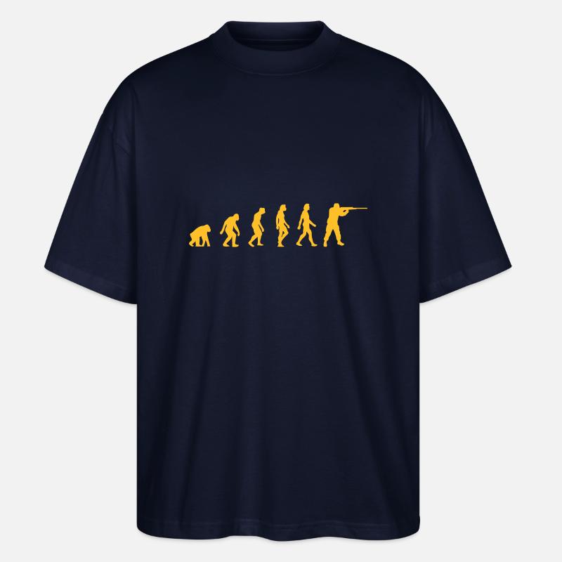 Die Evolution der Jäger - Stanley/Stella Oversized Unisex Bio T-Shirt Blaster 2.0 - Navy