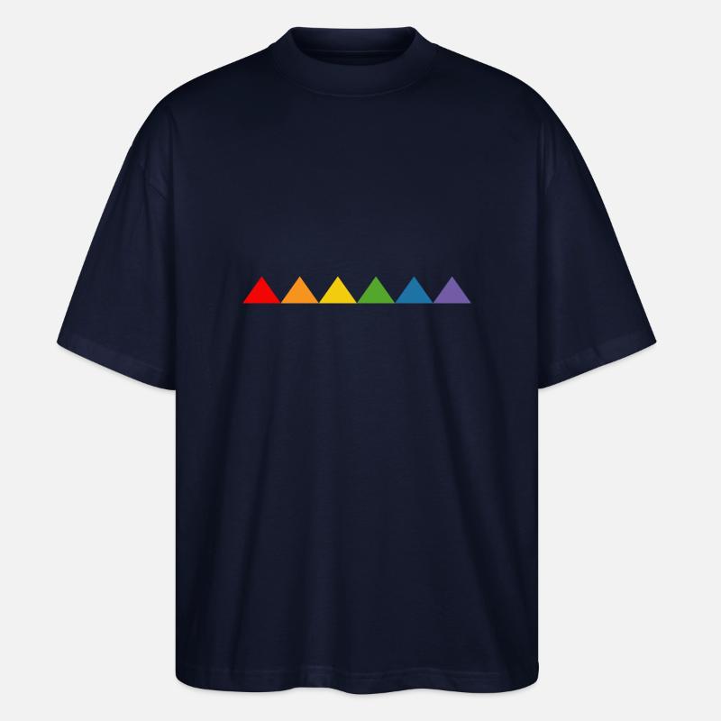 Triangle arc-en-ciel - T-shirt bio Blaster 2.0 coupe oversize Stanley/Stella Unisexe - marine