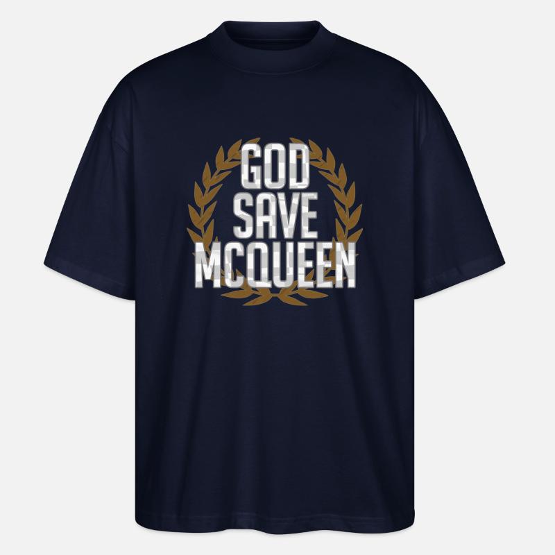 God save McQueen - Stanley/Stella Oversized Unisex Bio T-Shirt Blaster 2.0 - Navy