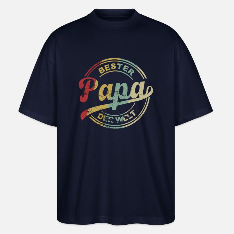 Bester Papa der Welt. - Stanley/Stella Oversized Unisex Bio T-Shirt Blaster 2.0 - Navy