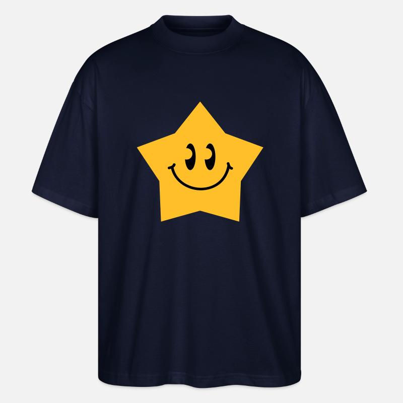 star_smiley_c2 - Stanley/Stella Oversized Unisex Bio T-Shirt Blaster 2.0 - Navy