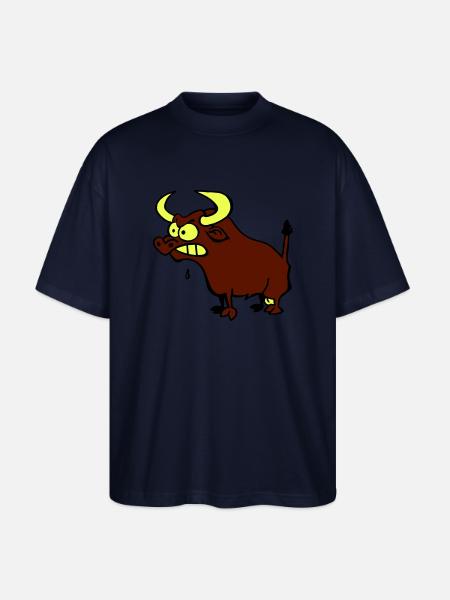 Wütender Stier - Stanley/Stella Oversized Unisex Bio T-Shirt Blaster 2.0 - Navy