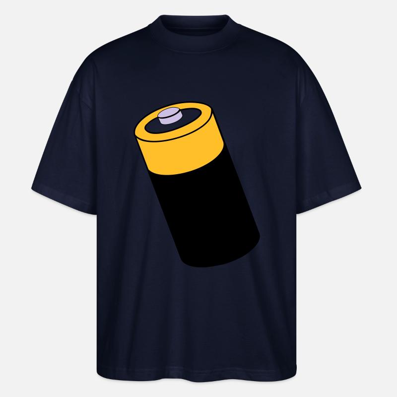 Battery - energy - under power - Stanley/Stella Oversized Unisex Organic T-shirt Blaster 2.0 - navy