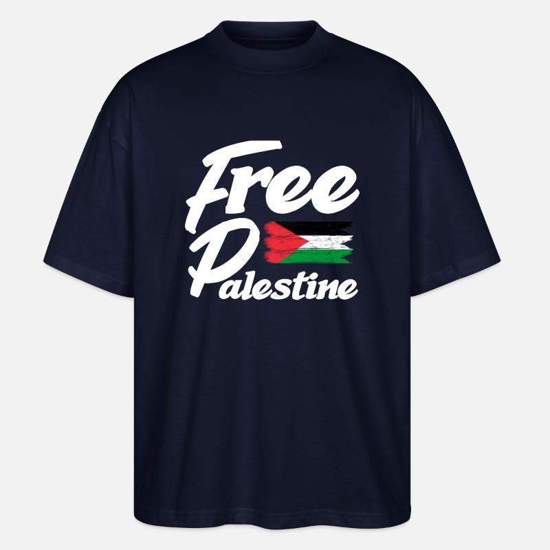 Drapeau de la Palestine - T-shirt bio Blaster 2.0 coupe oversize Stanley/Stella Unisexe - marine