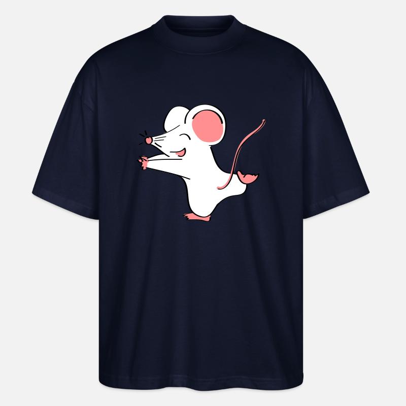 Mäusepaar Teil 1 - Stanley/Stella Oversized Unisex Bio T-Shirt Blaster 2.0 - Navy