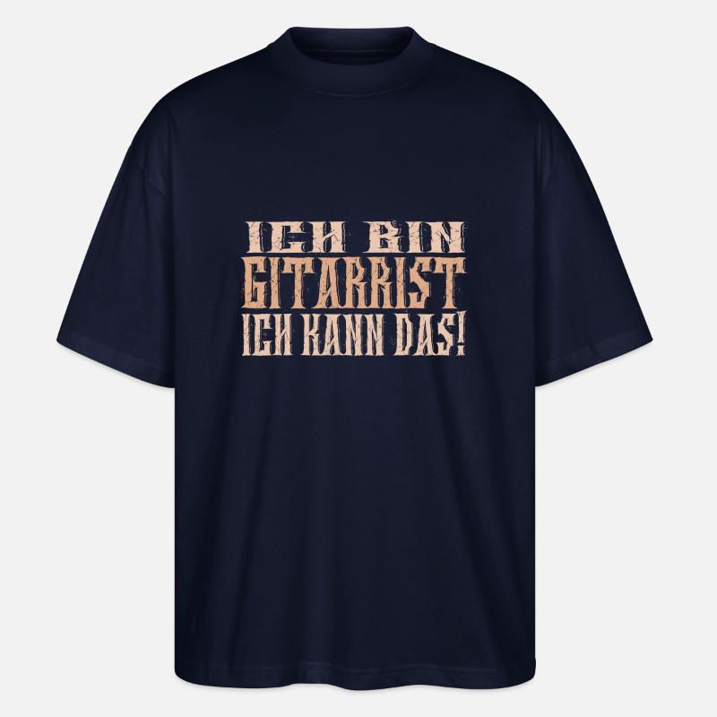 Ich bin Gitarrist - Stanley/Stella Oversized Unisex Bio T-Shirt Blaster 2.0 - Navy