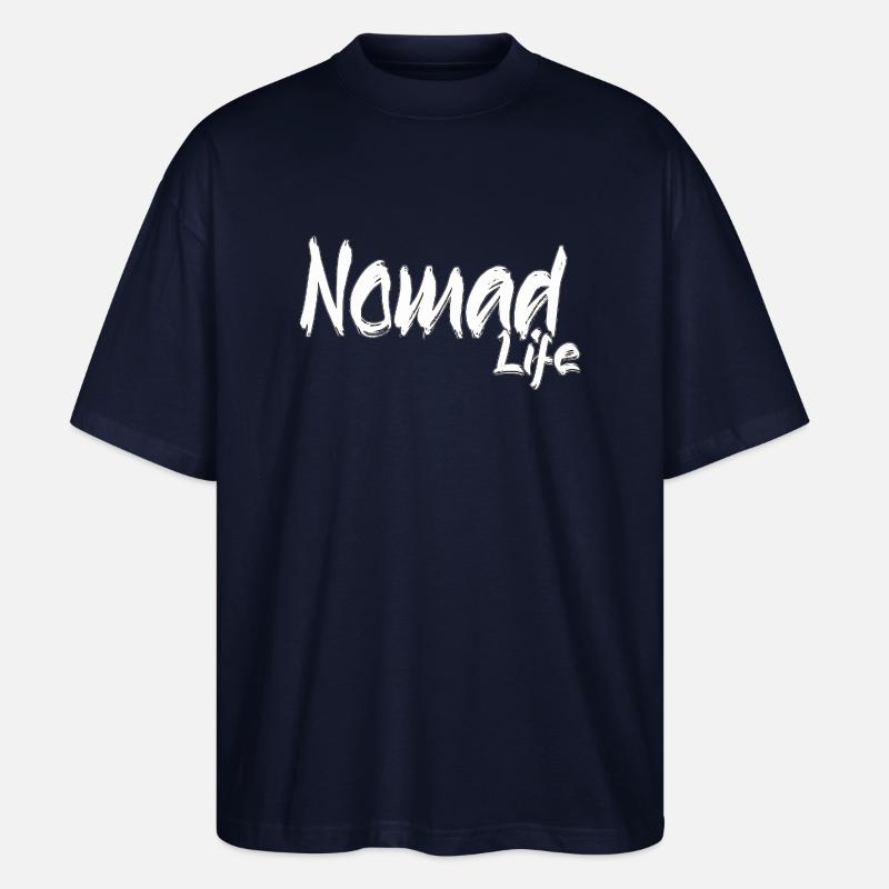 LEBEN AUF DER REISE - Stanley/Stella Oversized Unisex Bio T-Shirt Blaster 2.0 - Navy